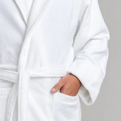 Peignoir Velour Luxury Blanc