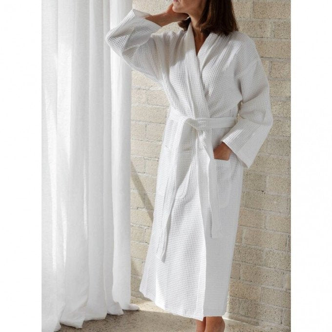 Pack peignoir nid d’abeille+ pantoufle