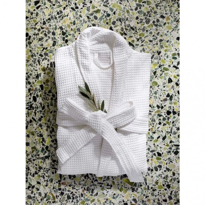 Pack peignoir nid d’abeille+ pantoufle