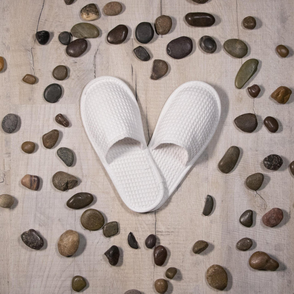 Pack peignoir nid d’abeille+ pantoufle