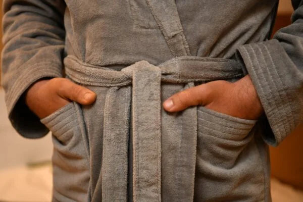 Peignoir Velour Luxury Gris Souris